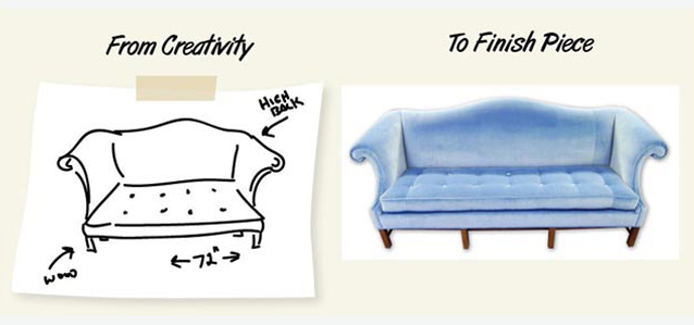 Drawing of furniture design